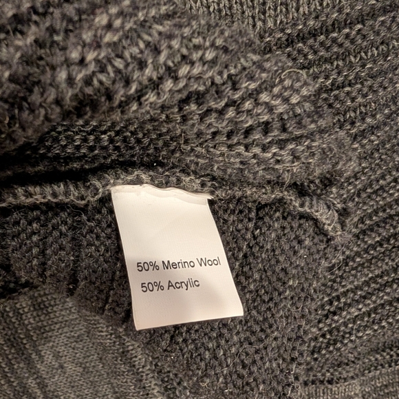 Kenar Charcoal Knit Sweater Dress Wool Blend Large - Picture 5 of 7